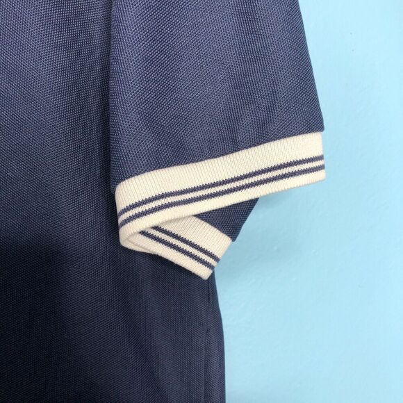 Vintage Polo Ralph Lauren Shirt Mens Large Blue Polo Short Sleeve Cotton - Picture 3 of 9